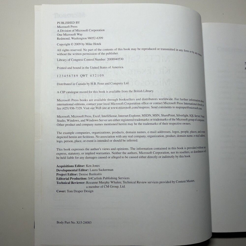 Microsoft Press Training Kit Ser.: Microsoft® SQL Server® 2008 - Implementation… - Picture 8 of 9